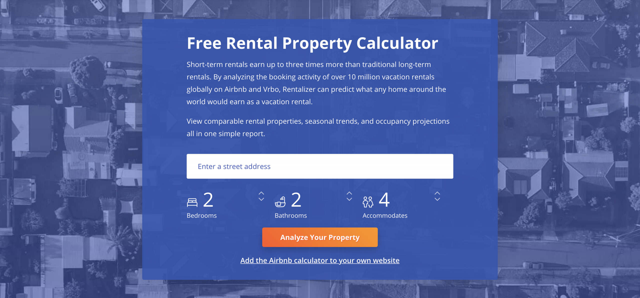 Image of a rental property calculator