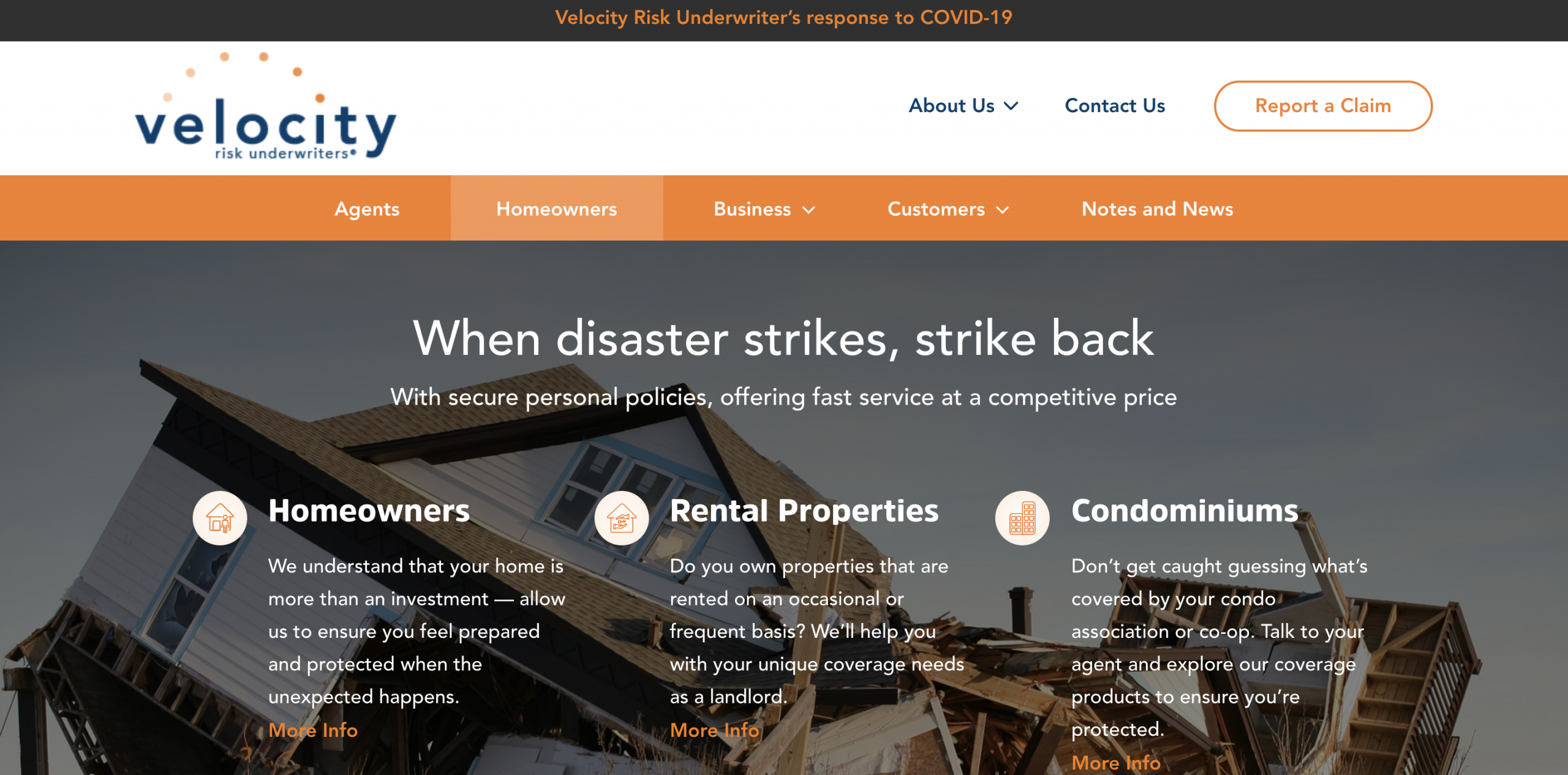 Velocity is an example of a vacation rental insurance