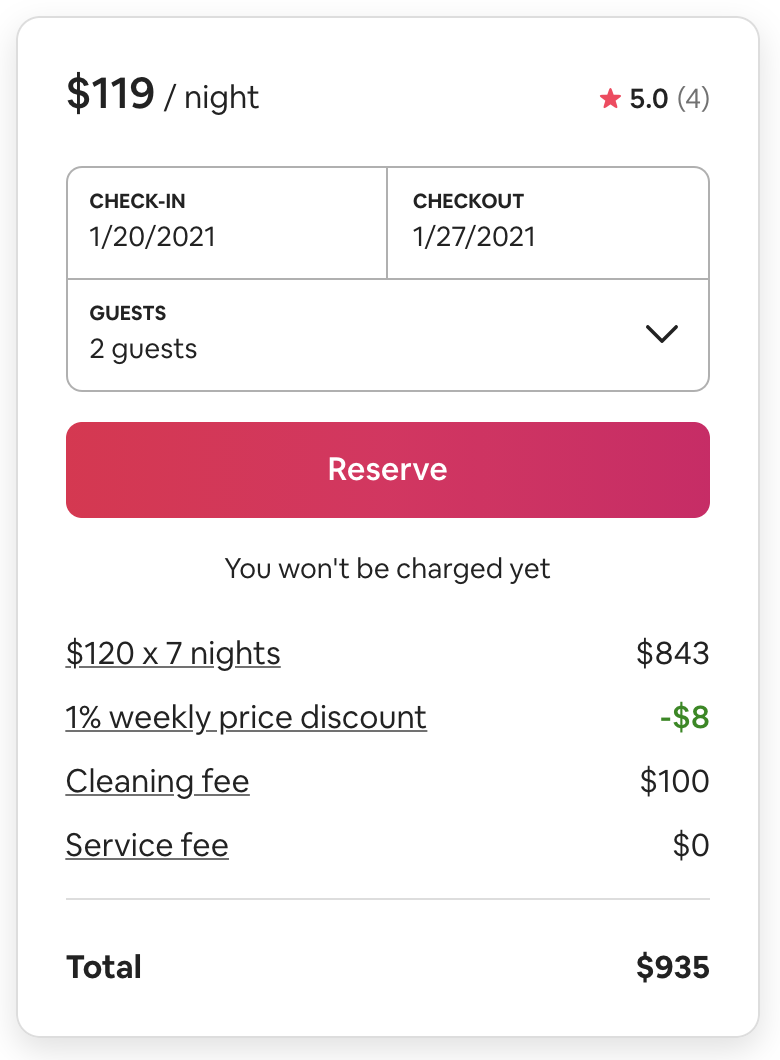 04 Vrbo vs airbnb - prices displayed on airbnb