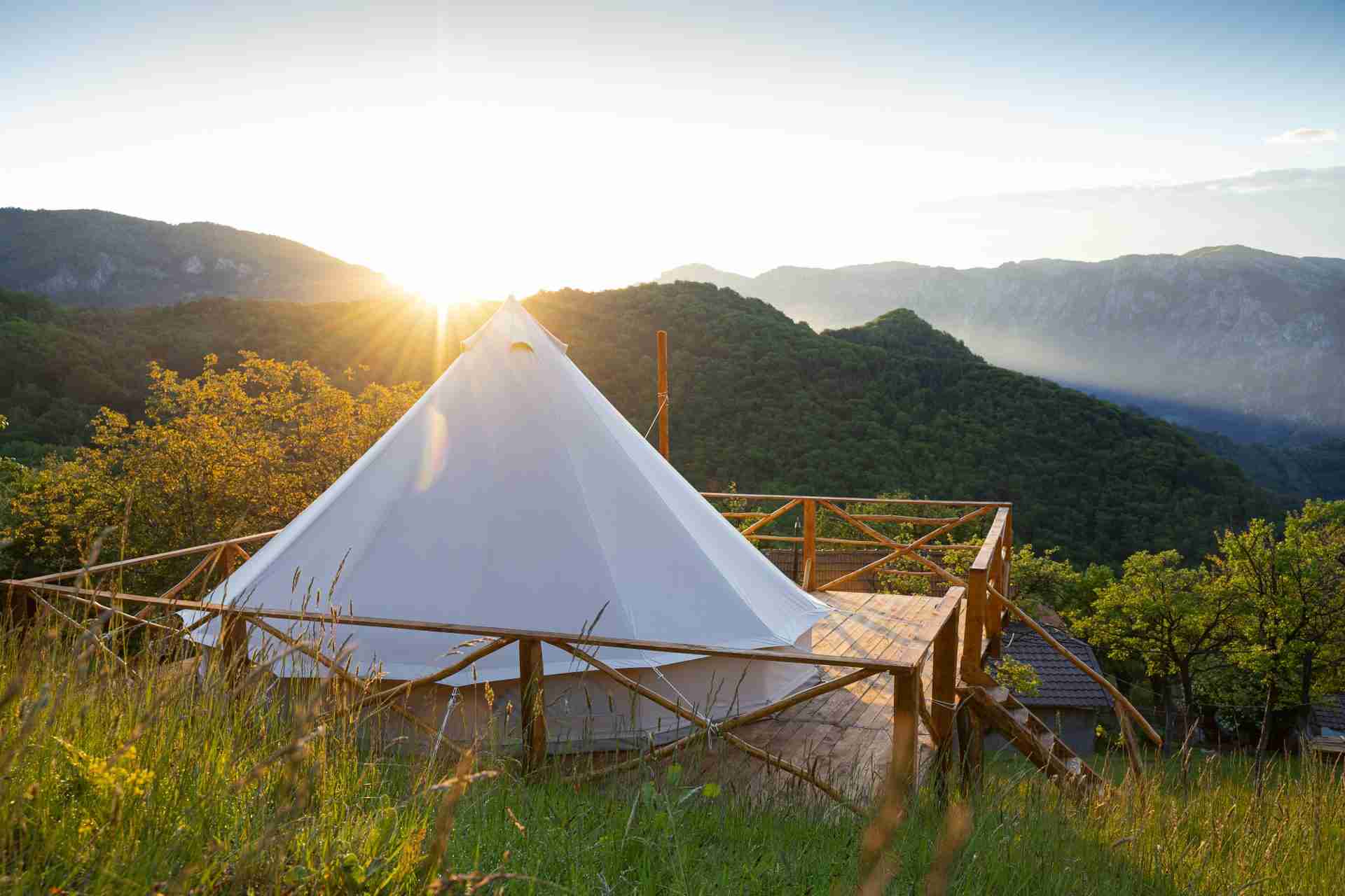  Glamping tent with a view